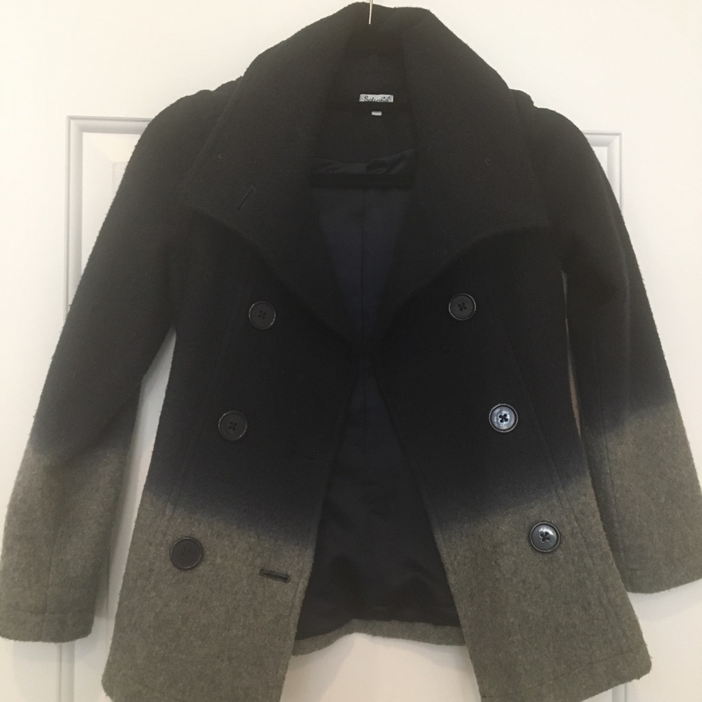 Girls Splendid peacoat - navy / grey ombré size 10